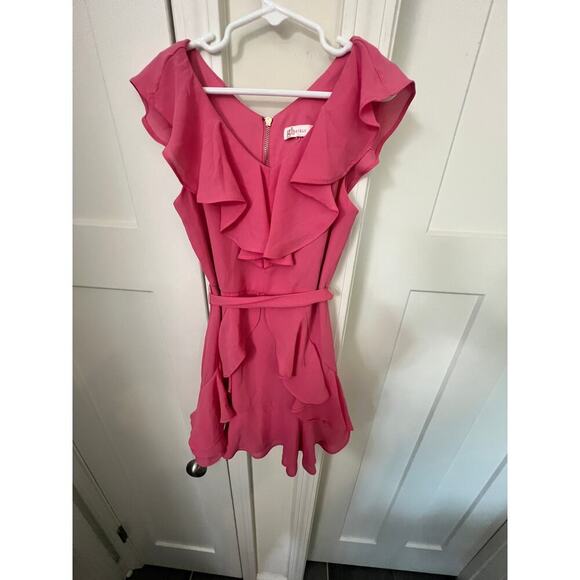 GB GIRLS SLEEVELESS RUFFLED HEM PINK SUNDRESS WAIST TIE GIRLS SIZE 7 - Picture 1 of 9